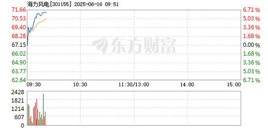 海力风电(301155)8月5日主力资金净买入319.89万元